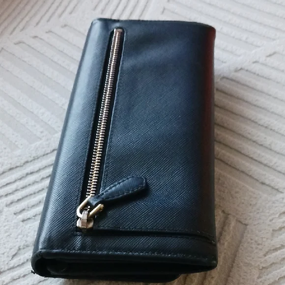 Prada Black Bow Accent Saffiano lLeatherWallet - Picture 6 of 10
